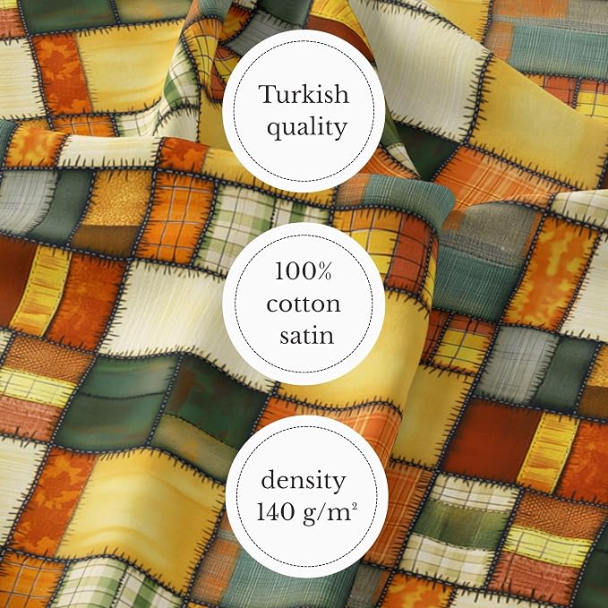 100% Cotton Fabric by the Yard – Turkish Quality Quilting & Sewing Fabric - Image 6