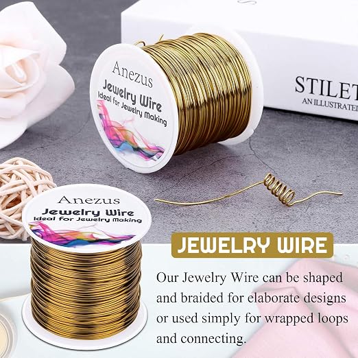 anezus 20 Gauge Jewelry Wire, 28 Yards Craft Wire Tarnish Resistant Copper - Image 4