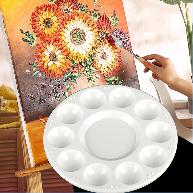 15 Pack Paint Tray Palettes for Kids, Plastic White Palettes for Students - Image 5
