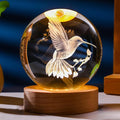 3D Hummingbird Crystal Ball 60mm by Unknown