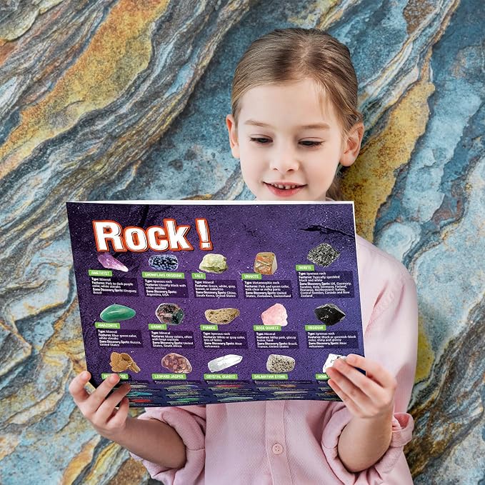 Rock Collection for Kids, Educational Gemstone Collection for Geology Learning - Image 3