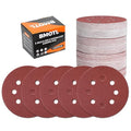 100Pcs 120 Grit Sanding Discs 5 Inch 8 Hole: Woodworking/Metalworking Round Medium Coarse Hook and Loop Sandpaper for Random Orbital Sander