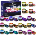 BALTIC DAY - Chameleon Mica Powder, 16 Jars of Color Shift Mica Powder Set - by BALTICDAYpuresoul