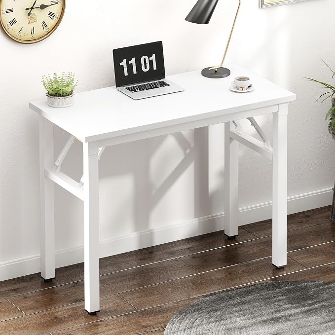Need Small Folding Computer Desk, 31.5 Inch Writing Table, Sturdy Foldable Desk - Image 7
