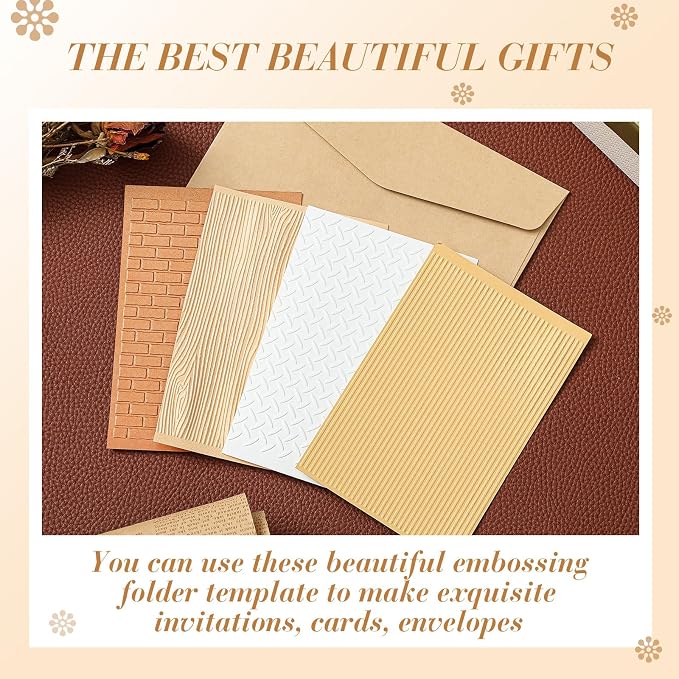 Geiserailie 8 Pcs Embossing Folders 2d/3D Embossing Machine Template Paper Card - Image 5