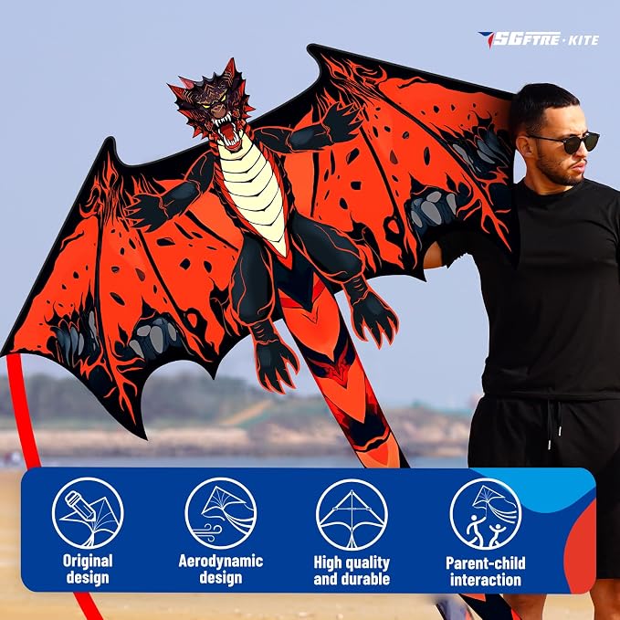 SGftre Complete Kite with Handle, Line & Accessories, Family Outdoor Activities - Image 6