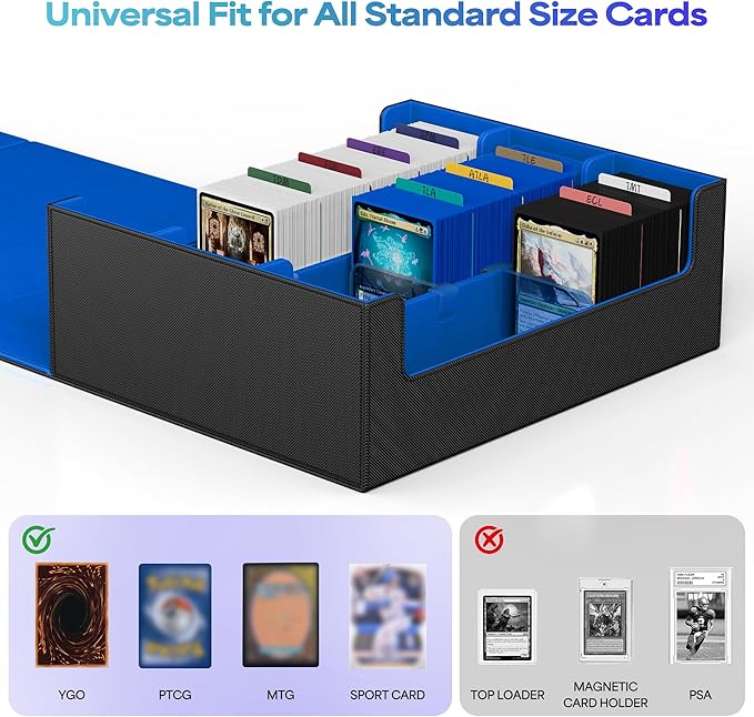 UAONO Trading Card Storage Box, Holds 1800 Sleeved Cards - Image 2