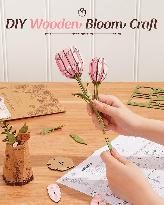 rowood Wooden Flower, 3D Puzzles - Image 2