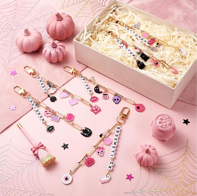CraftyDream 558 Pcs Pink Halloween Charms - Image 4
