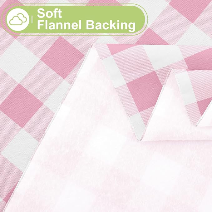 Smiry Rectangle Table Cloth, Waterproof Vinyl Tablecloths - Image 4