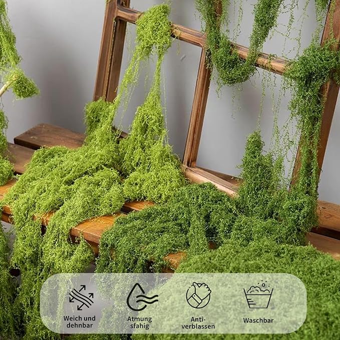 Fake Moss for Plants Indoor, 7OZ Dual-Color Artificial Moss for Crafts - Image 8