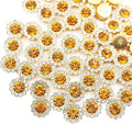 12mm 150pcs Golden Yellow Sew on Rhinestones, Crystals Glass Gems by Unknown