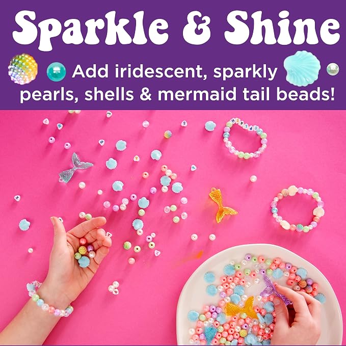 Creativity for Kids Mermaid Bead Jewelry Jar: Create 40+ Friendship Bracelets - Image 3