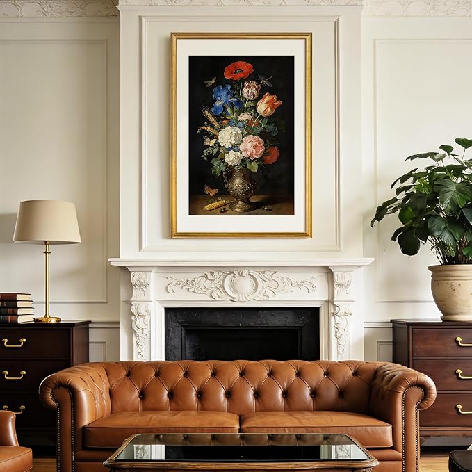 upsimples Vintage 24x36 Poster Frame, Antique Gold Frames Display 20x30 - Image 6