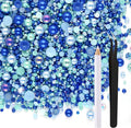 ASTARON 50g Mix Flatback Rhinestones Half Pearls by ASTARON