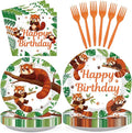 96Pcs Red Panda Birthday Party Decorations by Greencian