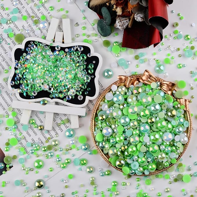3900+ Pcs Rhinestones and Pearls Kit, 2-10mm Flatback Gems - Image 5