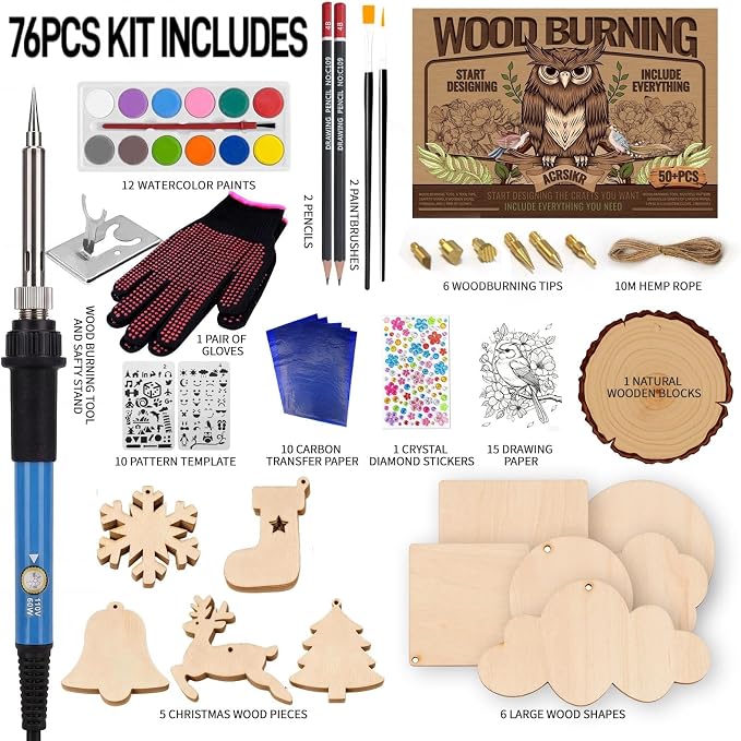 ACRSIKR Wood Burning Kit for Beginner, Cool Toy Craft Gift Ideas for Adult Wood - Image 4