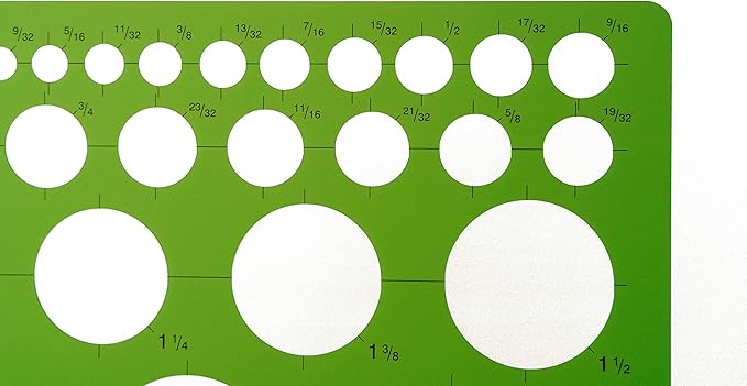 ALVIN, TD4000, Circle Guide Template, Drawing and Drafting Tool for Art, Architecture and Drafting 8.625 inches x 11.125 inches x .030 inches