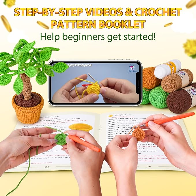 Crochetta Crochet Kit for Beginners, Beginner Crochet Kits for Adults - Image 2