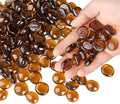 1LB Glass Marbles, Transparent and Smooth Flat Glass Beads by MESCHETT
