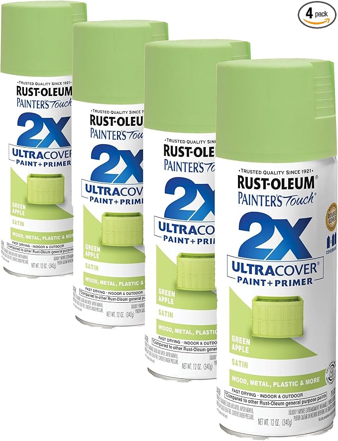 Rust-Oleum 334070 Painter's Touch 2X Ultra Cover Spray Paint, 12 oz, Satin by Rust-Oleum