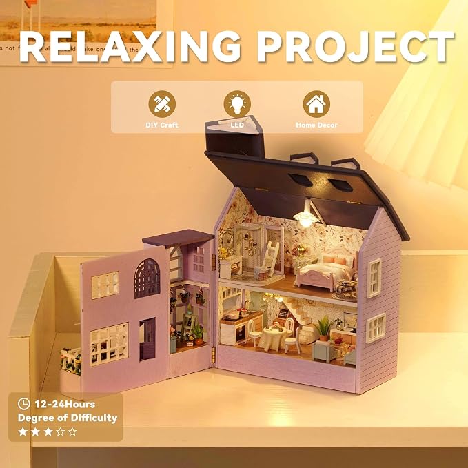 Flever Dollhouse Miniature DIY House Kit Creative Room - Image 3