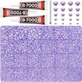 32000Pcs Lavender Rhinestones for Bedazzling, 6mm Flatback Gems Bedazzler Kit by Worthofbest