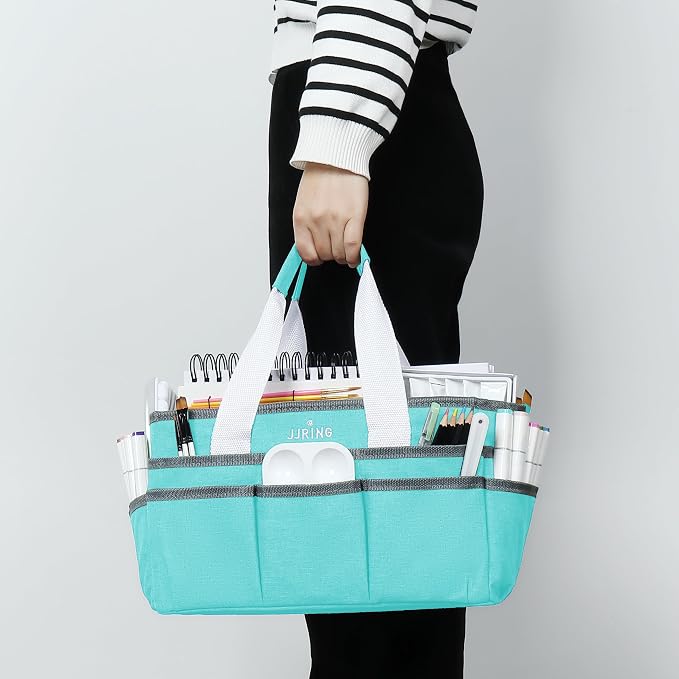 JJRING Craft Organizer Tote Bag, Art Storage Caddy - Image 6