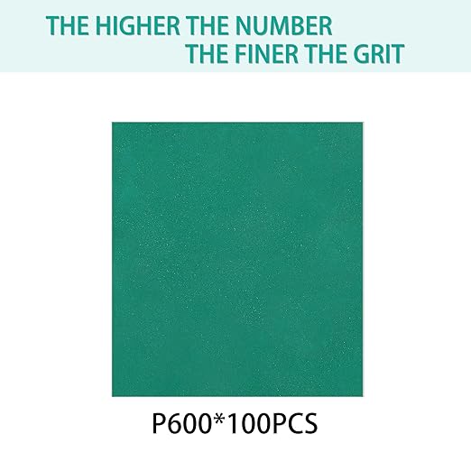 100PCS 600 Grit Premium Green Sanding Discs, 5-Inch 8-Hole Sandpaper for Random Orbital Sander