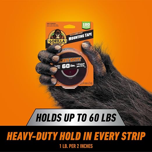 Gorilla Heavy Duty Double Sided Mounting Tape, Industrial Strength Adhesive - Image 7