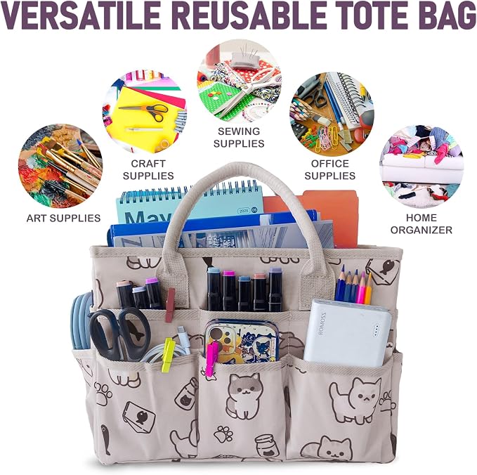 Cupohus Craft Organizer Tote Bag – Art Organizer, Craft Caddy - Image 2