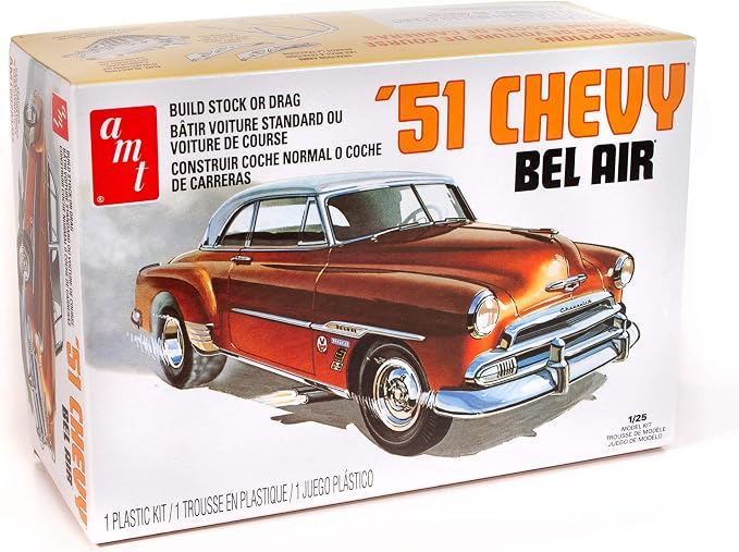 AMT Skill 2 Model Kit 1951 Chevrolet Bel Air 2-in-1 Kit Retro Deluxe Edition by AMT