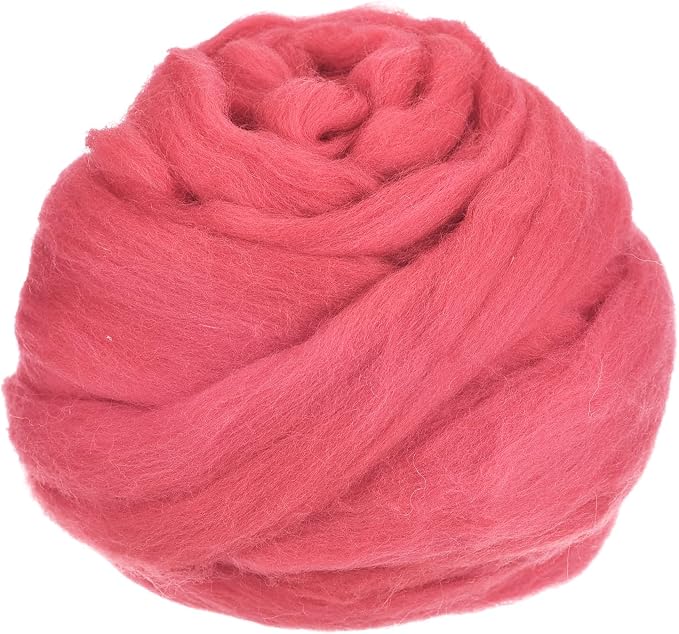 uxcell Needle Felting Wool, 3.5 Oz Nature Fibre Wool Yarn Roving by uxcell