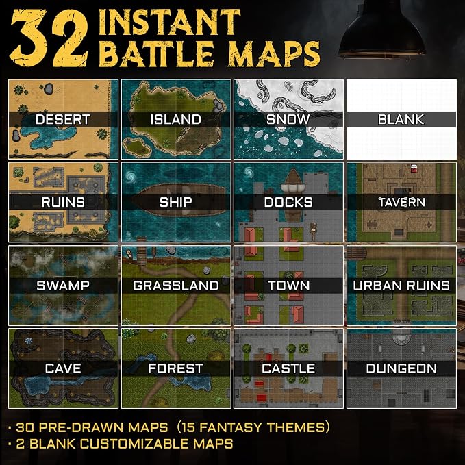 CZYY DND Battle Map Book, Reusable RPG Terrain Kit - Image 2