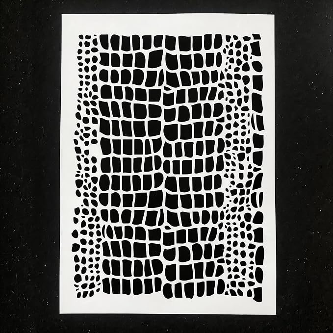 TIAMECH A4 Reusable Crocodile Skin Stencil by TIAMECH