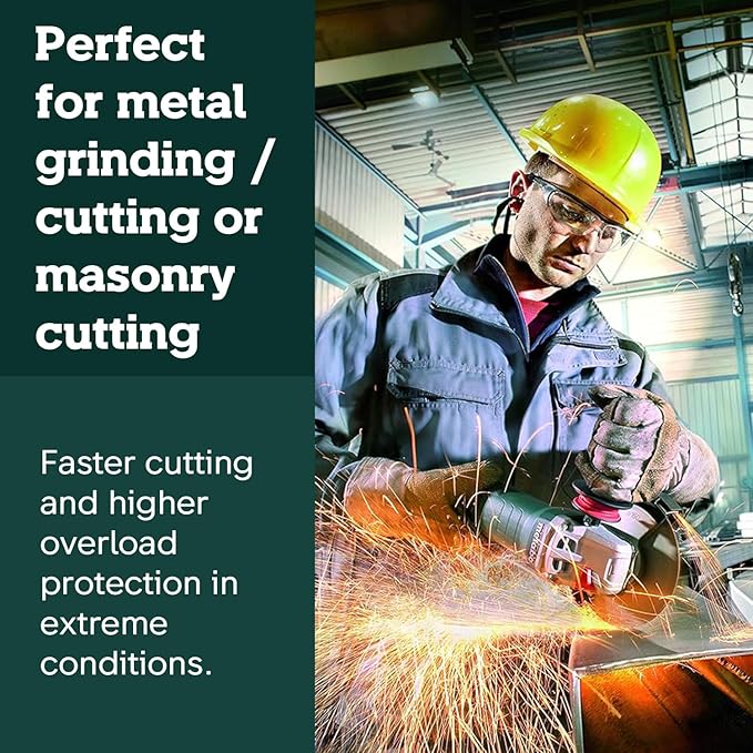 Metabo 6-Inch Angle Grinder | 13.5 Amp | 9,600 RPM | Electronics | Non-locking Paddle Switch | WEP 15-150 Quick