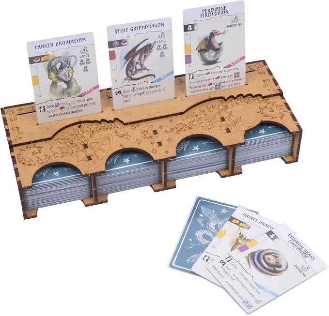 TowerRex Organizer for Wyrmspan Board Game, Storage Insert for Cards, Tokens - Image 3