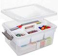 Citylife 17 QT Clear Craft Organizers and Storage Box by Anywish