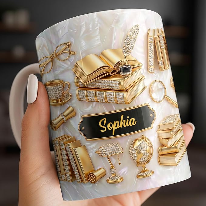 Personalized Book Lover Mug for Women, Custom Bookish Coffee Mug for Readers - Image 6