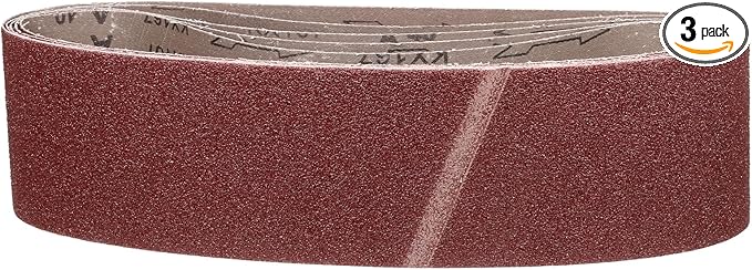 6 x 48 Inch Sanding Belt, 3 Pcs 40 Grit Knife Sharpener Belts Work Sharpening for Belt Sander Knife Carving Tool Metal Working