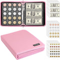 Coin Collection Book Holder for Collectors, 520 Pockets Fireproof Coins by TAEYONK