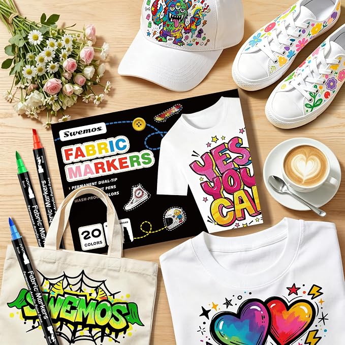 4 Fabric Markers, Fabric Paint Permanent - Image 3