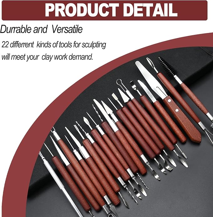 LINPHCEY 22-Piece Clay Sculpting Tools Set Perfect - Image 3