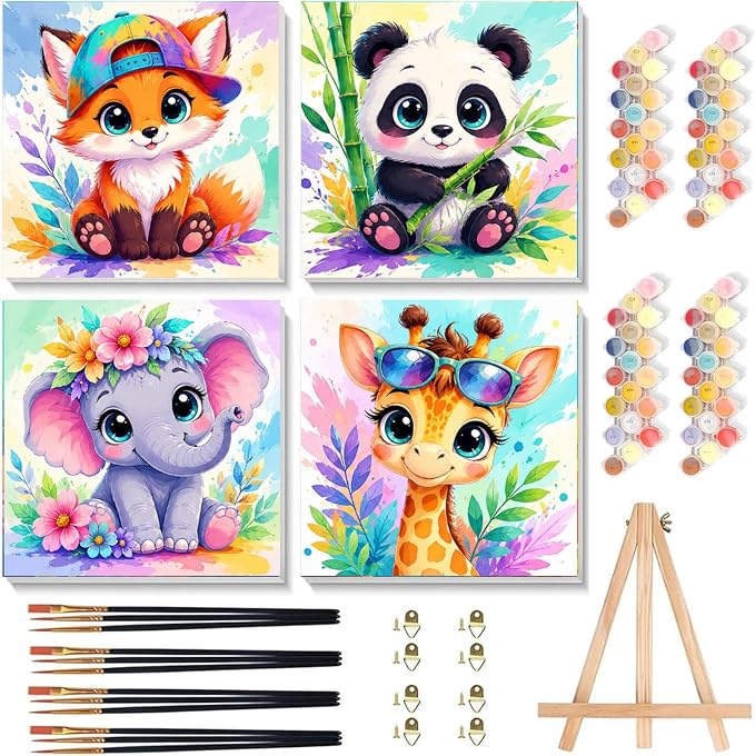 Arttoplus 4 Pack Paint by Numbers Kit by Arttoplus