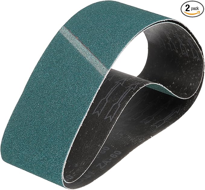 HARFINGTON 6 x 48 Inch Sanding Belts, 2 Pcs 60 Grit Zirconia Abrasive Belt Sander File Belts for Woodworking, Metal Polishing, Knife Sharpener