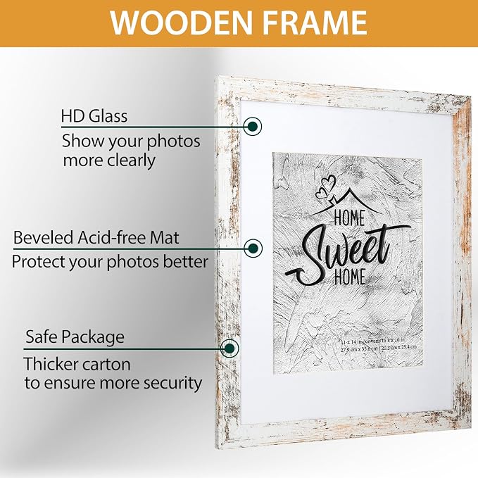 Califortree Rustic White 11x14 Picture Frame - Image 7