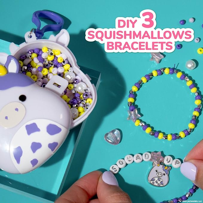 Original Squishmallows Bubba The Cow Bracelet Kit, Bracelet Making Kit - Image 4