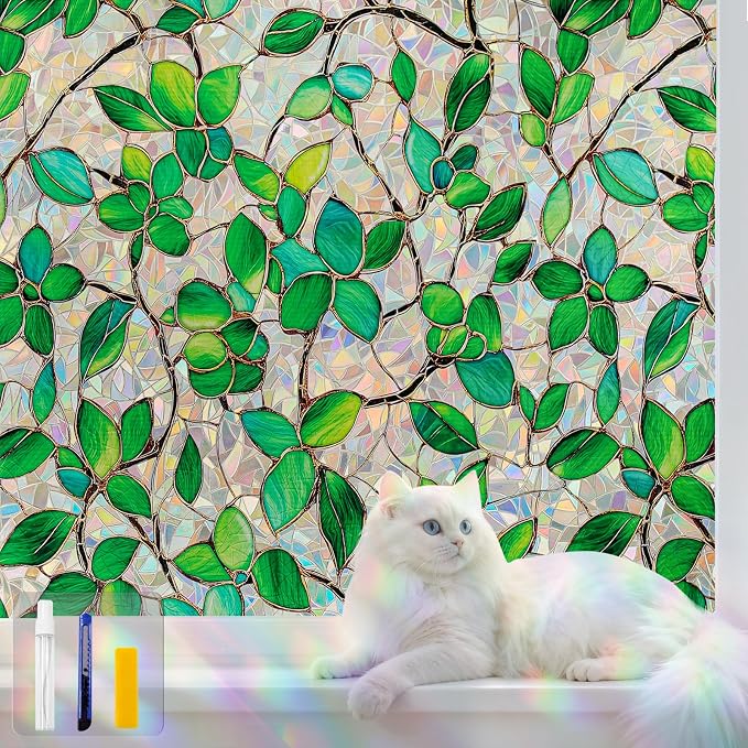 Window Privacy Film Stained Glass Window Film Rainbow Window Film Window clings by QHYsunshine