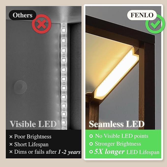 FENLO LED Display Shelf with Lights – Curio Cabinet - Image 6